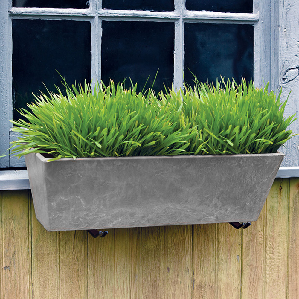 Ella Flower Box 21.5″ – Artstone Grey